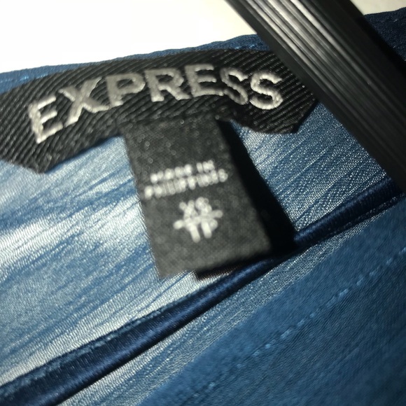 Sold Express Navy Sheer Flowy Dress - Picture 2 of 4